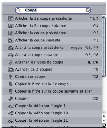 APPLE FINAL CUT PRO 6 - Pour affecter des raccourcis clavier aux commandes : - 1