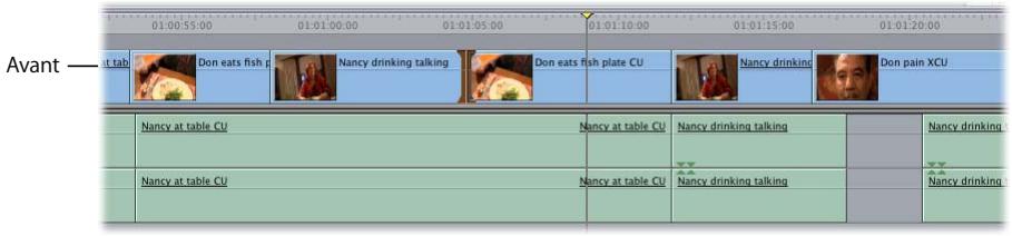 APPLE FINAL CUT PRO 6 - Pour utiliser une extension pour modifier la durée d'un plan sur la Timeline : - 1