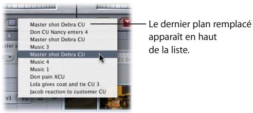 APPLE FINAL CUT PRO 6 - Menu local Plans récents - 1