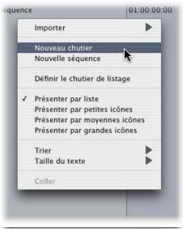 APPLE FINAL CUT PRO 6 - Affichage et utilisation d'un menu contextuel : - 1