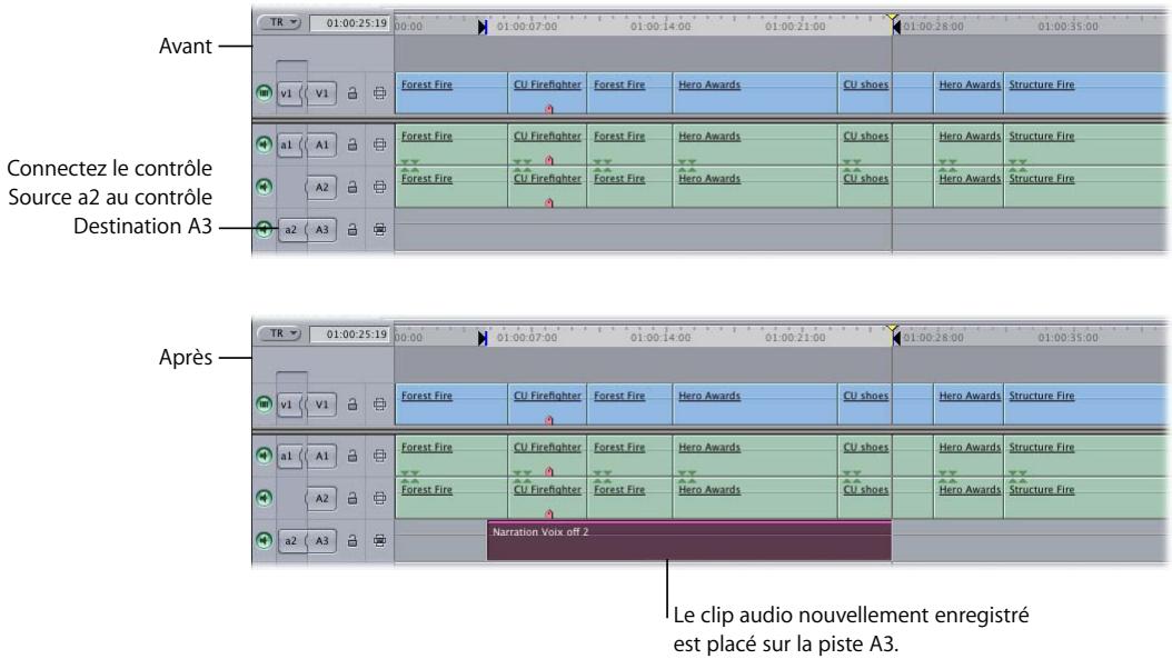 APPLE FINAL CUT PRO 6 - Définition de la piste destinataire - 1