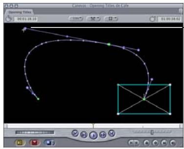 APPLE FINAL CUT PRO 6 - Pour ajuster les courbes dans un chemin d'animation : - 1