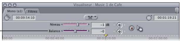 APPLE FINAL CUT PRO 6 - Modification de la balance audio dans le Visualiseur - 1