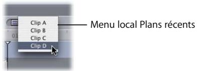 APPLE FINAL CUT PRO 6 - Menu local Plans récents - 1