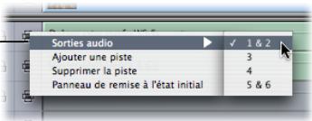 APPLE FINAL CUT PRO 6 - Pour affecter une piste de séquence à une sortie audio dans la Timeline : - 1