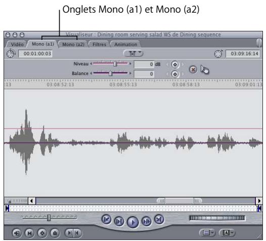 APPLE FINAL CUT PRO 6 - Visualisation des pistes audio dans le Visualiseur - 1