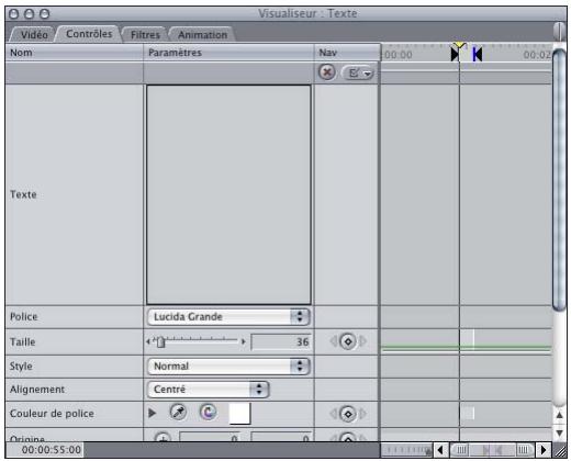 APPLE FINAL CUT PRO 6 - Onglet Contrôles - 1