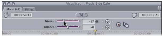 APPLE FINAL CUT PRO 6 - Modification des niveaux audio dans le Visualiseur - 2