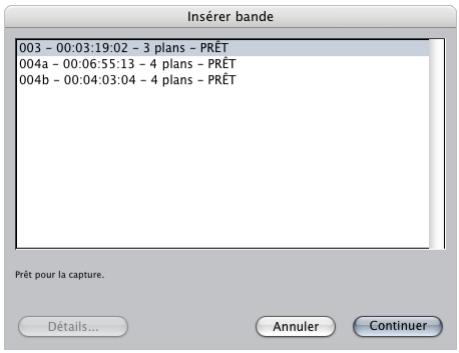APPLE FINAL CUT PRO 6 - Pour capturer des plans par lot : - 1