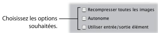 APPLE FINAL CUT PRO 6 - Choix de réglages d'exportation à l'aide du bouton Réglages - 5