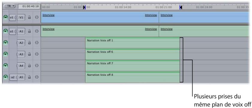 APPLE FINAL CUT PRO 6 - Enregistrement de plusieurs prises - 1