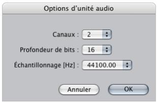 APPLE FINAL CUT PRO 6 - Pour choisir une interface audio destinée à contrôler votre audio ou à le transférer à un périphérique : - 2