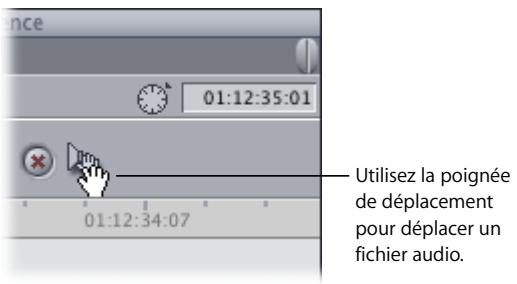 APPLE FINAL CUT PRO 6 - Déplacement d'un plan audio dans le Canevas, le Navigateur ou la Timeline - 1