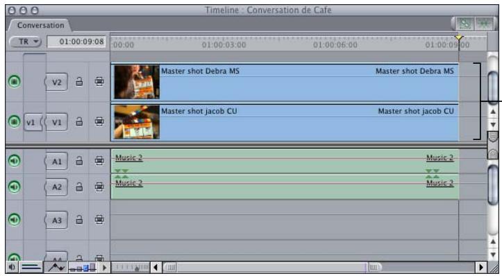 APPLE FINAL CUT PRO 6 - Exemple : modification d'opacité à l'aide des images clés - 1