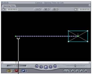 APPLE FINAL CUT PRO 6 - Contrôle de la vitesse sur un chemin d'animation - 1