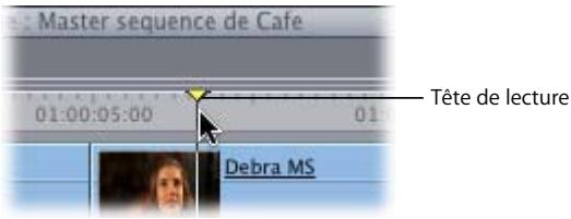 APPLE FINAL CUT PRO 6 - Pour faire défiler une séquence dans la Timeline : - 1