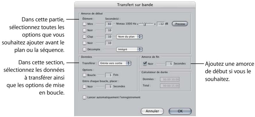 APPLE FINAL CUT PRO 6 - Pour effectuer un transfert sur bande : - 2