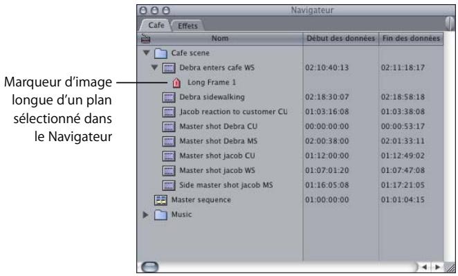APPLE FINAL CUT PRO 6 - Pour rechercher les images longues et les marquer : - 1