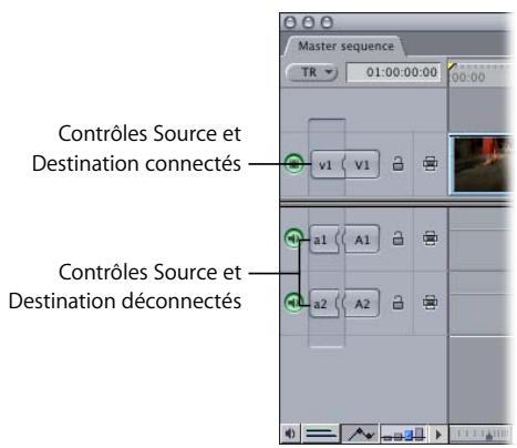 APPLE FINAL CUT PRO 6 - Déconnexion des contrôles Source et Destination - 2