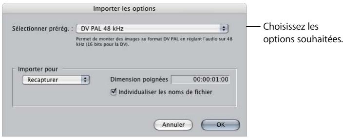 APPLE FINAL CUT PRO 6 - Pour importer une liste EDL : - 1