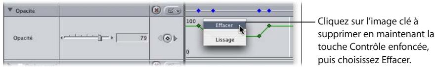 APPLE FINAL CUT PRO 6 - Pour déplacer une image clé en avant ou en arrière dans le temps : - 1