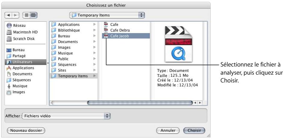 APPLE FINAL CUT PRO 6 - Utilisation de la commande Analyser le film - 1