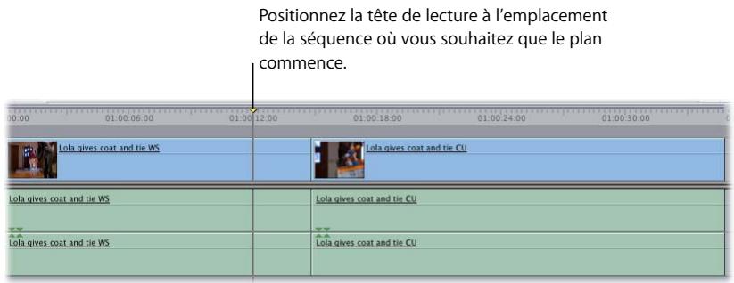 APPLE FINAL CUT PRO 6 - Exemple : montage d'un plan spécifique dans votre séquence - 2