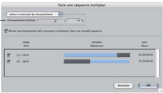 APPLE FINAL CUT PRO 6 - À propos de la zone de dialogue Faire une séquence multiplan - 2
