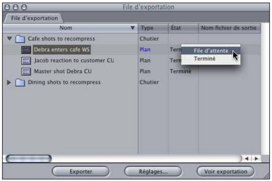 APPLE FINAL CUT PRO 6 - Répétition d'une exportation par lot - 1