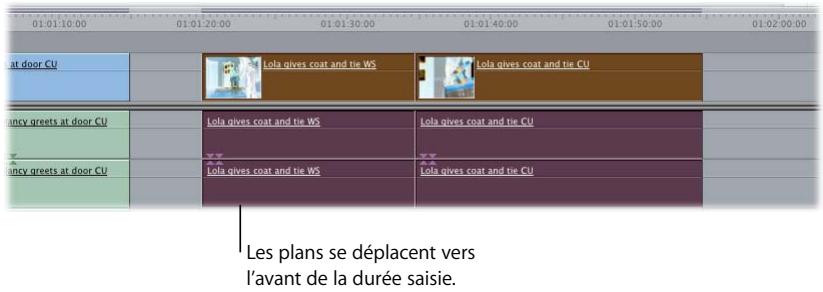 APPLE FINAL CUT PRO 6 - Pour déplacer un plan dans votre séquence à l'aide du timecode : - 2