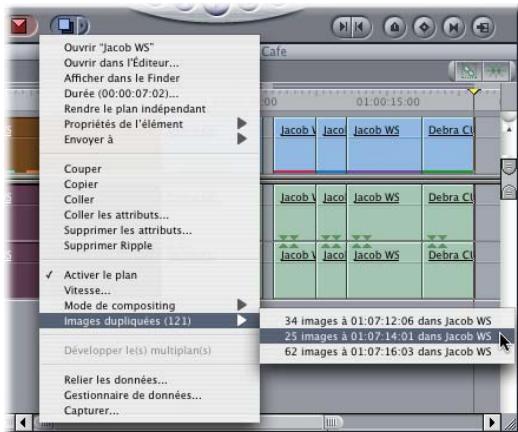 APPLE FINAL CUT PRO 6 - Options d'affichage des doublons d'image - 3