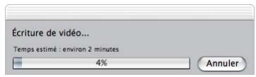 APPLE FINAL CUT PRO 6 - Suivi de la progression du rendu - 1