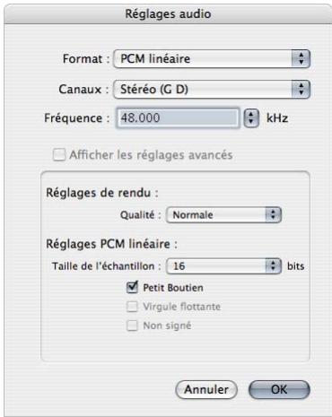 APPLE FINAL CUT PRO 6 - QuickTime Réglages du son d'une séquence - 2
