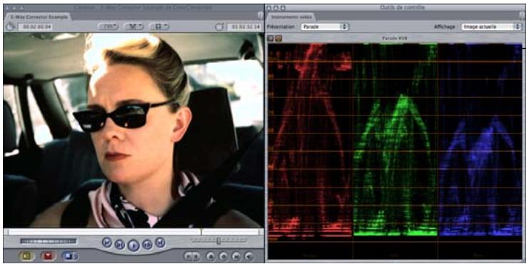 APPLE FINAL CUT PRO 6 - Exemple : utilisation du filtre « Étalonnage à 3 voies » - 16