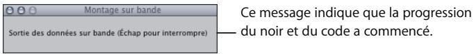APPLE FINAL CUT PRO 6 - Pour préparer une bande avec du noir et du timecode : - 2