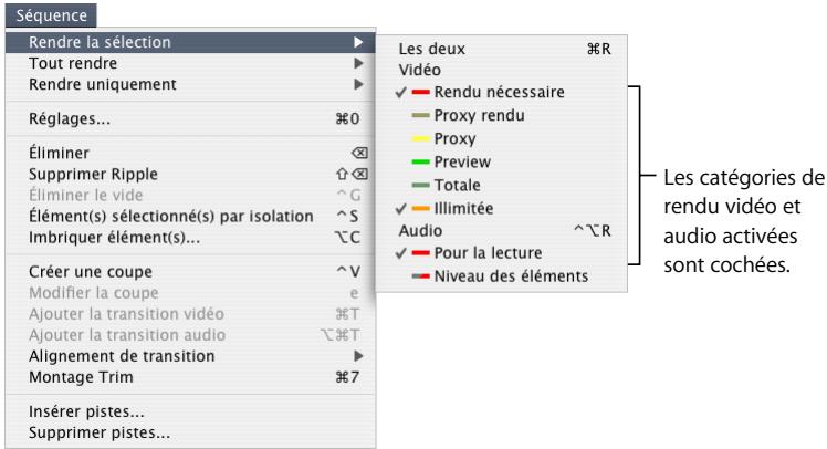 APPLE FINAL CUT PRO 6 - Rendre la sélection - 1