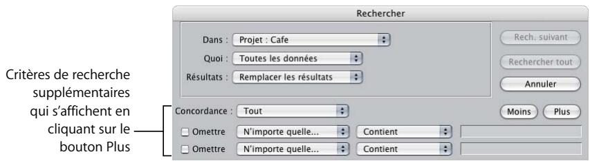 APPLE FINAL CUT PRO 6 - Pour ouvrir la fenêtre Rechercher : - 2