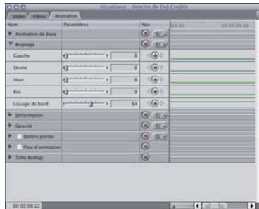APPLE FINAL CUT PRO 6 - Exemple : utilisation d'autres réglages d'animation pour affiner la présentation - 2