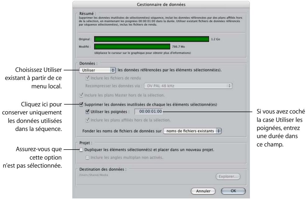 APPLE FINAL CUT PRO 6 - Exemple : suppression de données non utilisées d'une séquence - 2
