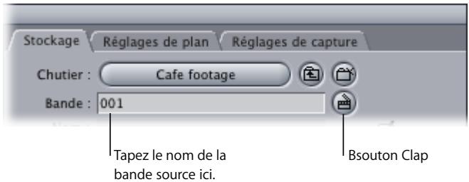APPLE FINAL CUT PRO 6 - Pour saisir un nom de bande : - 1