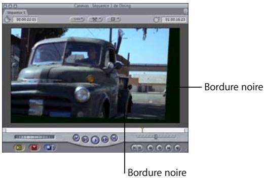 APPLE FINAL CUT PRO 6 - Correction des bordures noires autour de votre plan - 1