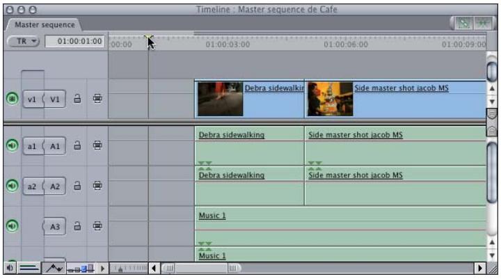 APPLE FINAL CUT PRO 6 - Pour enregistrer les images clés de niveau audio ou de balance : - 1