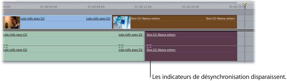 APPLE FINAL CUT PRO 6 - Choisissez Marquer en synchro dans le menu Modifier. - 1