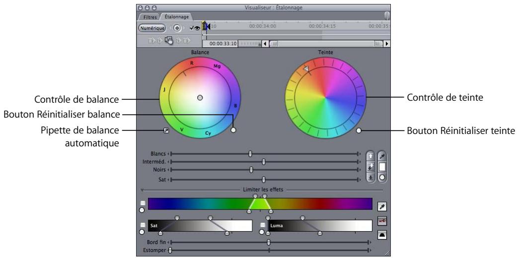 APPLE FINAL CUT PRO 6 - Contrôles Balance des couleurs dans le filtre Étalonnage - 1