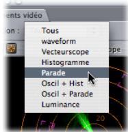 APPLE FINAL CUT PRO 6 - Options de disposition des onglets Instruments vidéo - 1