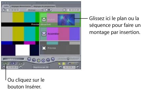 APPLE FINAL CUT PRO 6 - Pour réaliser un montage par insertion : - 8