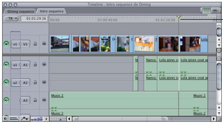 APPLE FINAL CUT PRO 6 - Exemple : Trim d'un plan de Navigateur en fonction de la durée d'un plan de séquence - 3