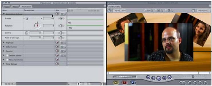 APPLE FINAL CUT PRO 6 - Exemple : utilisation des paramètres d'animation pour créer une présentation à plusieurs plans - 18