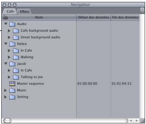 APPLE FINAL CUT PRO 6 - Utilisation de chutiers pour organiser vos plans - 1