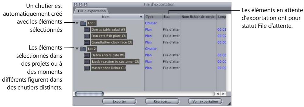 APPLE FINAL CUT PRO 6 - Choisissez Exporter par lot dans le menu Fichier - 1